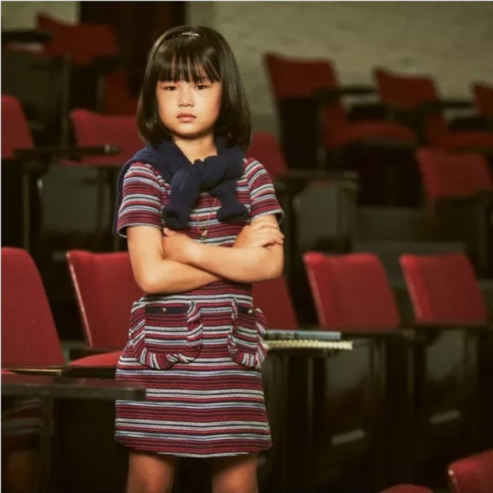 JANIE AND JACK Bouclé Ruffle Pocket Dress